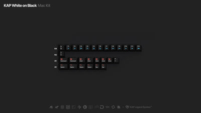 KAP WOB White on Black Keycap Set