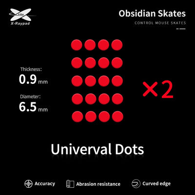 Obsidian Mouse Skates for D6.5mm Universal Dots
