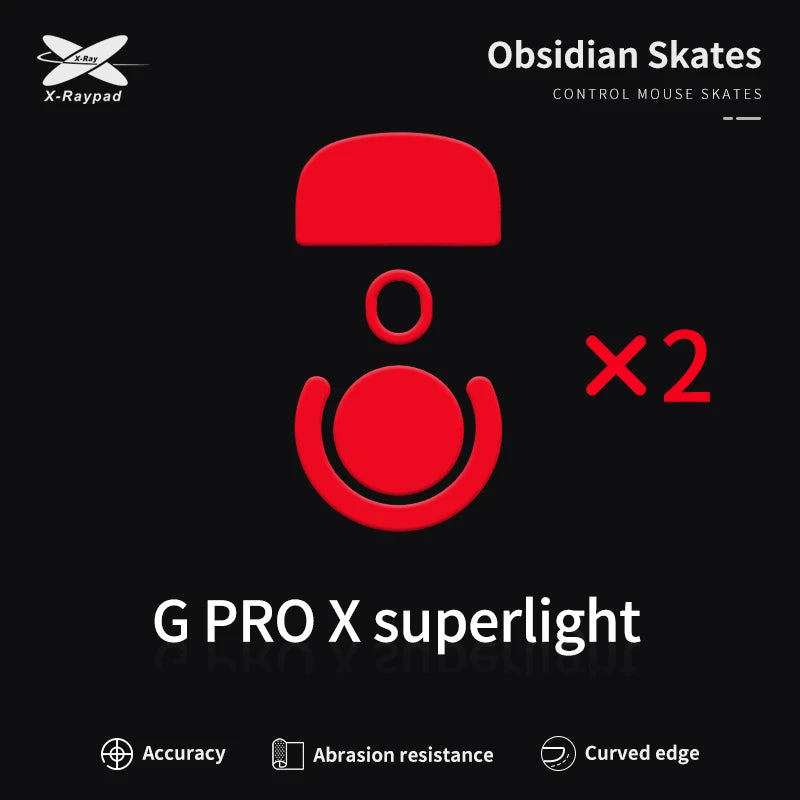 Obsidian Mouse Skates For G Pro X Superlight