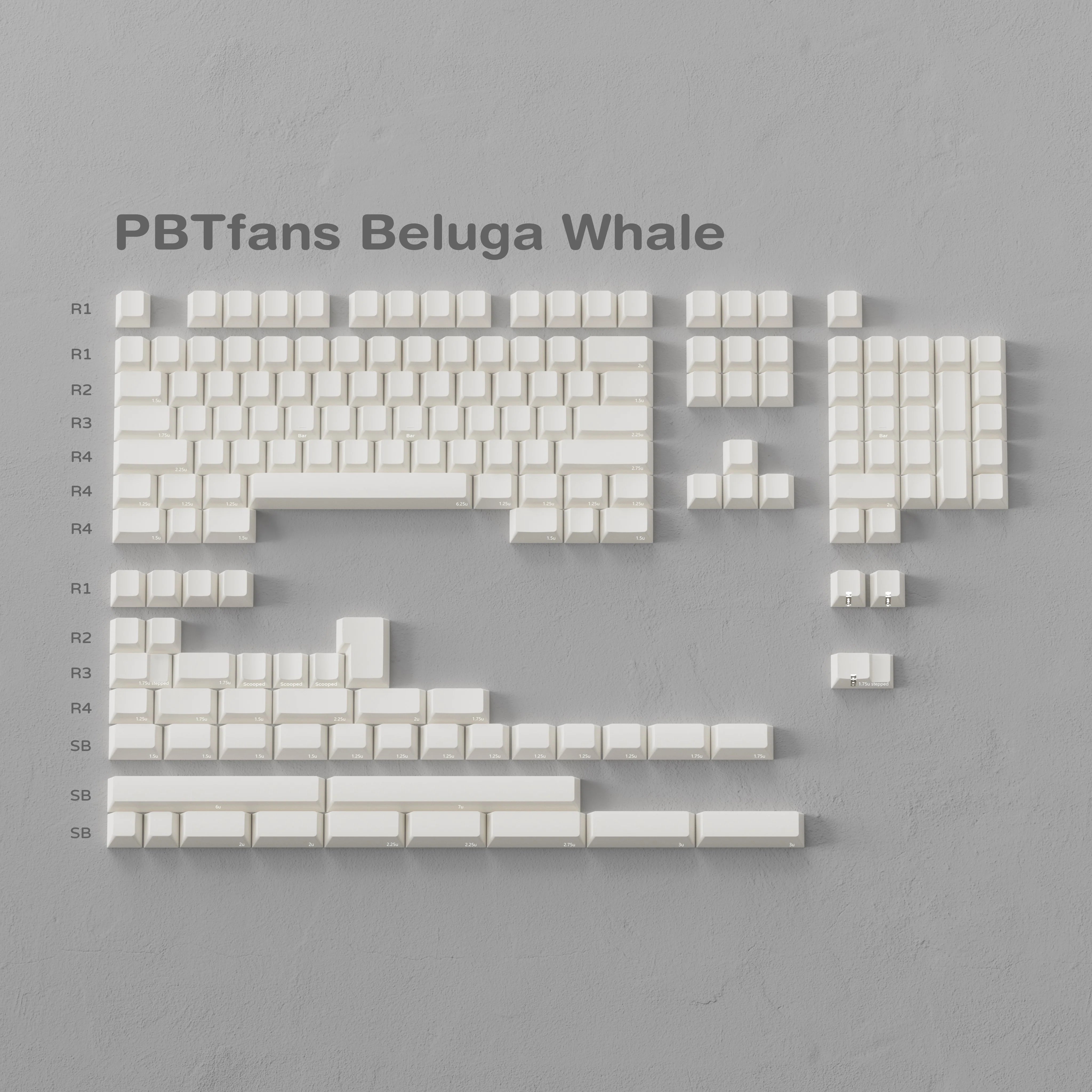 PBTfans Beluga Whale Keycaps