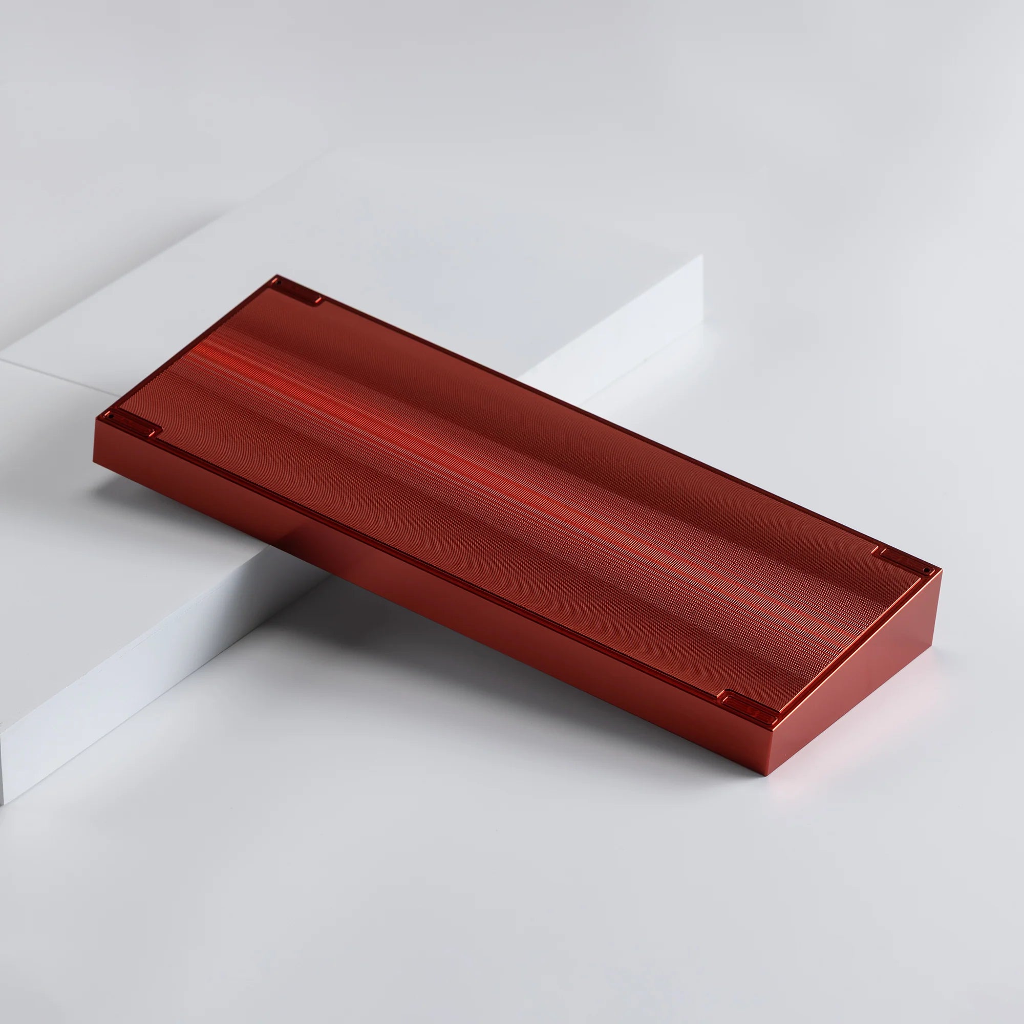 Tofu Redux V2 Raw Anodized Burgundy with Texture