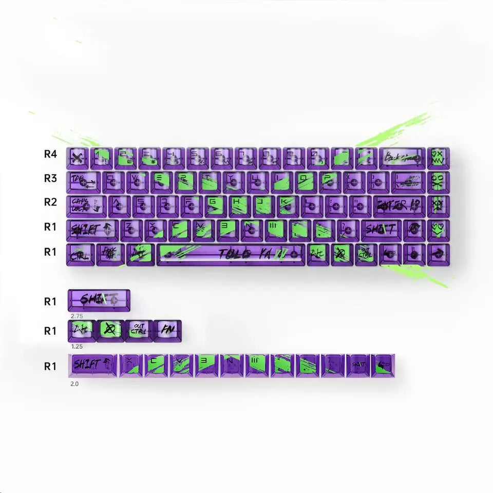 Keytok XXX Invalid Objection Translucent Keycaps