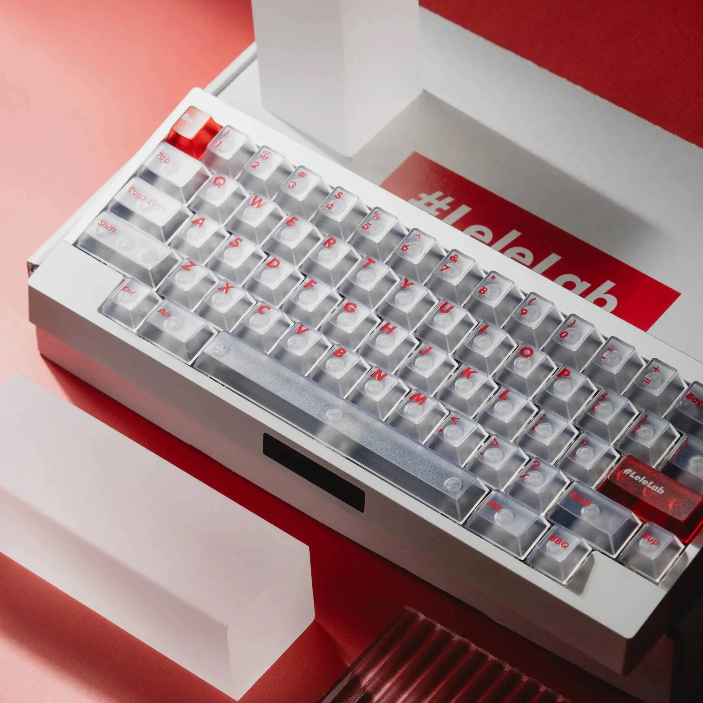 LeleLab Supsup SuperX White Transparent Keycap Set