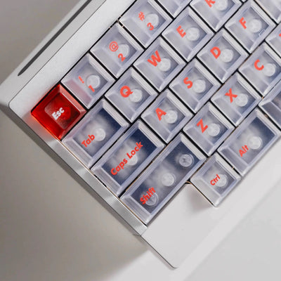 LeleLab Supsup SuperX White Transparent Keycap Set