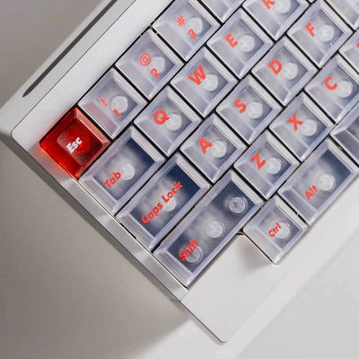 LeleLab Supsup SuperX White Transparent Keycap Set