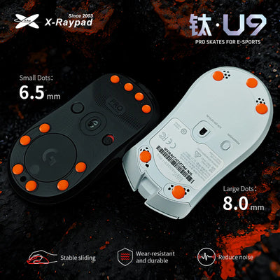 Titanium U9 Air D6.5mm Universal Dot Mouse Skates