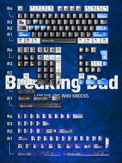 Breaking Bad themed transparent Keycaps with FREE deskmat - Toronto keyboardMan