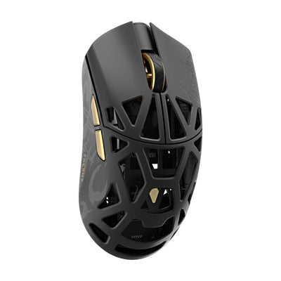 WLmouse Beast X V2 TheShy Black / Gold – angled view 