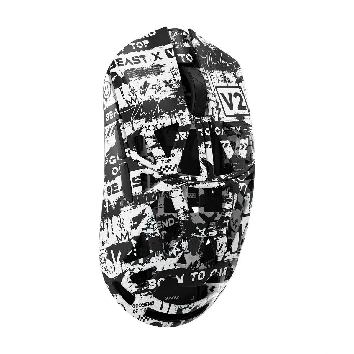 WLmouse Beast X V2 TheShy Graffiti – angled view 