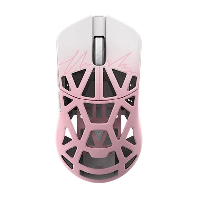 WLmouse Beast X V2 TheShy White / Pink – top view 