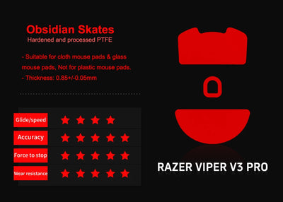 Obsidian Razer Viper V3 PRO Mouse Skates — view 2