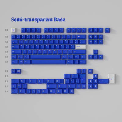 PBTfans Klein Blue Keycap Set-Semi-transparent Base