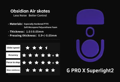 X-raypad Obsidian Air Mouse Skates for GPX Superlight 2