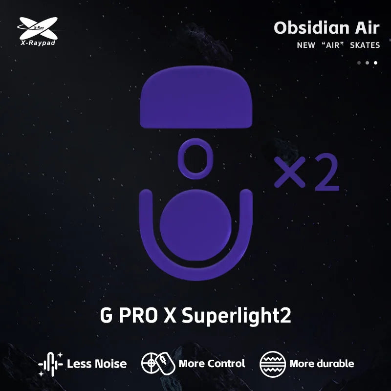 X-raypad Obsidian Air Mouse Skates for GPX Superlight 2