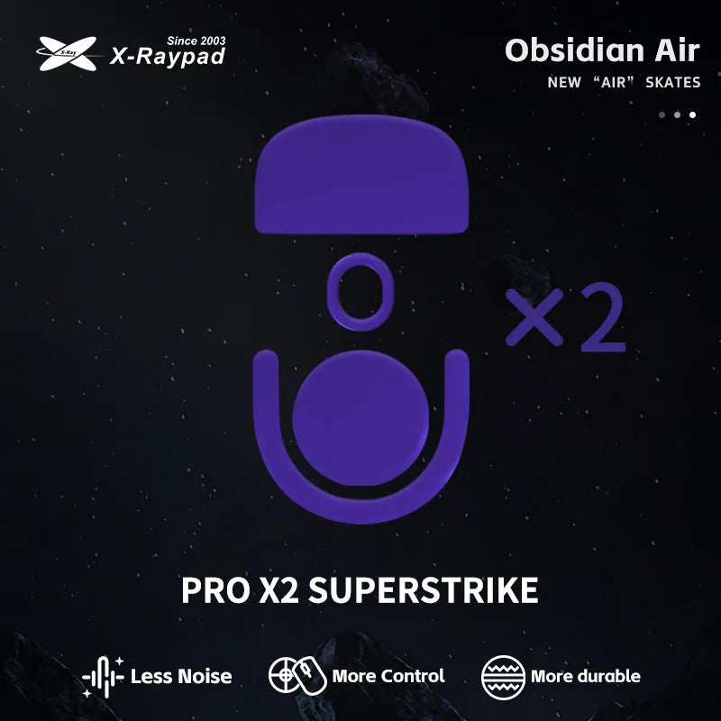 X-raypad Obsidian Air Mouse Skates for GPX Superlight 2