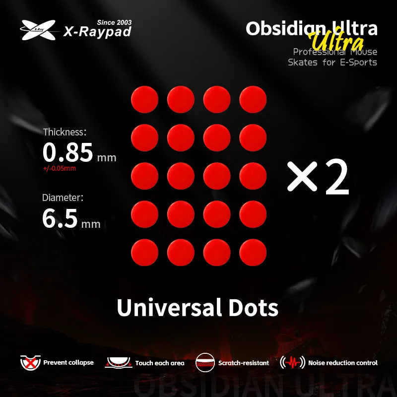 X-raypad Obsidian Ultra D6.5mm Universal Dots
