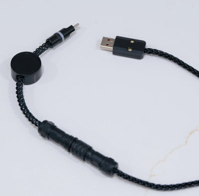 RGB Braided Aviator Single Crystal Copper Cable (Non-Coiled)