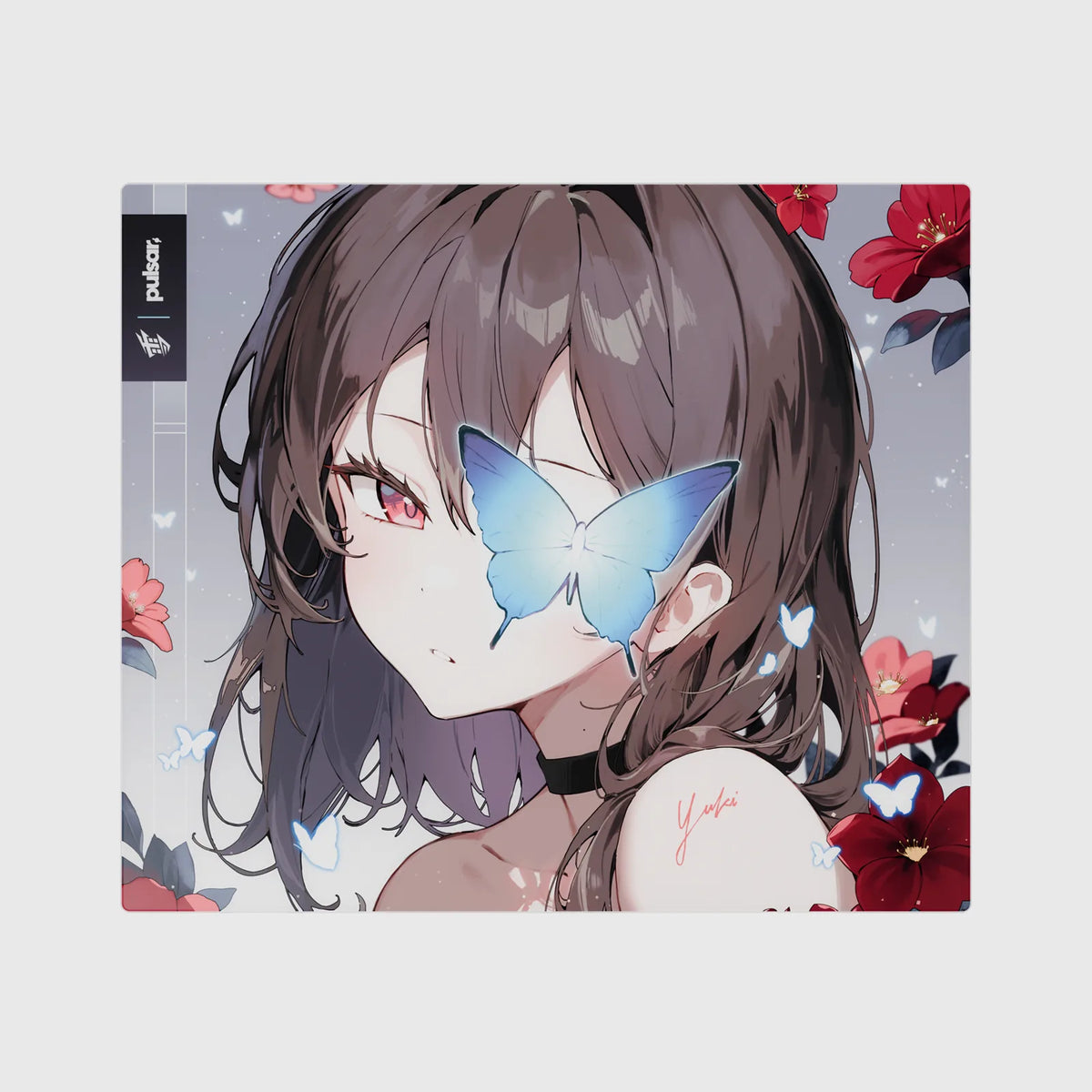 Yuki Aim x Pulsar Superglide3 Glass Mousepad